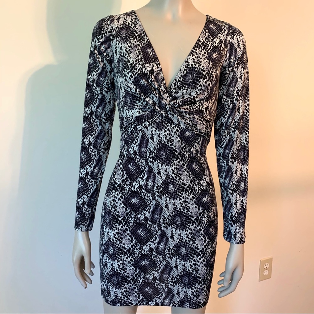 H&M Snake Print Bodycon Dress